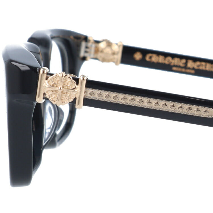クロムハーツ メガネ 度付き 度なし 伊達メガネ 眼鏡 メガネフレーム CHROME HEARTS レギュラーフィット GRIM BK-18KGP Black-18KGP 54サイズ スクエア型 日本製 フローラル ユニセックス メンズ レディース 紫外線 UVカット ラッピング無料