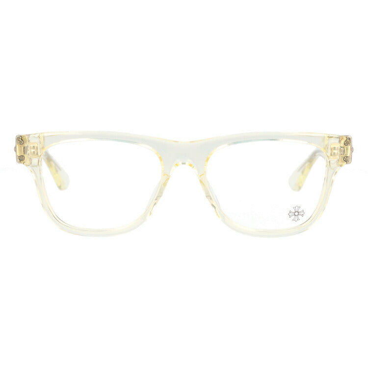 クロムハーツ メガネ 度付き 度なし 伊達メガネ 眼鏡 メガネフレーム CHROME HEARTS レギュラーフィット HARD WC Wheat Crystal 49サイズ ウェリントン型 日本製 フローラル 小麦色 ユニセックス メンズ レディース 紫外線 UVカット ラッピング無料