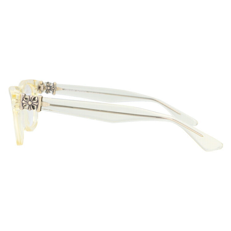 クロムハーツ メガネ 度付き 度なし 伊達メガネ 眼鏡 メガネフレーム CHROME HEARTS レギュラーフィット HARD WC Wheat Crystal 49サイズ ウェリントン型 日本製 フローラル 小麦色 ユニセックス メンズ レディース 紫外線 UVカット ラッピング無料