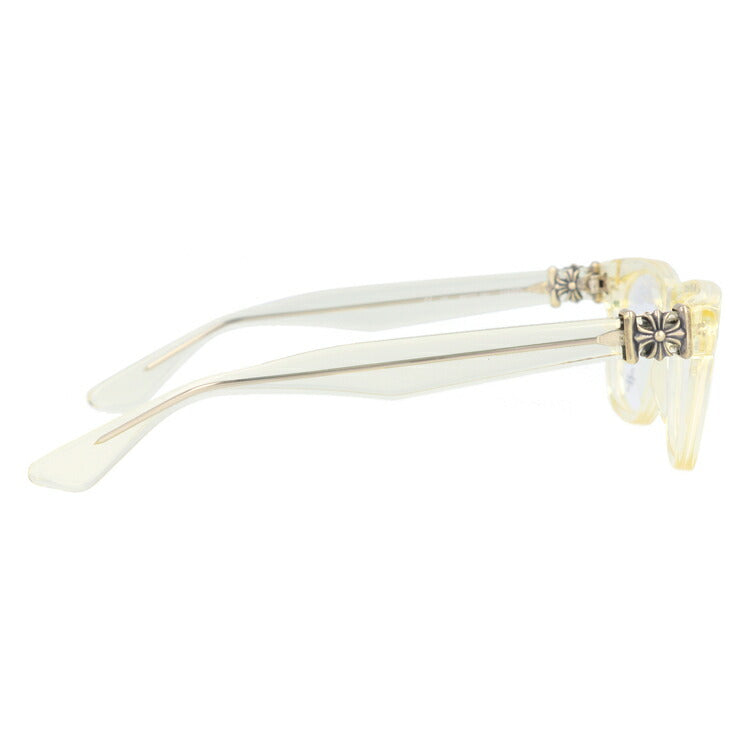 クロムハーツ メガネ 度付き 度なし 伊達メガネ 眼鏡 メガネフレーム CHROME HEARTS レギュラーフィット HARD WC Wheat Crystal 49サイズ ウェリントン型 日本製 フローラル 小麦色 ユニセックス メンズ レディース 紫外線 UVカット ラッピング無料
