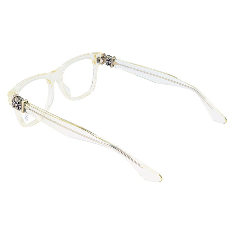 クロムハーツ メガネ 度付き 度なし 伊達メガネ 眼鏡 メガネフレーム CHROME HEARTS レギュラーフィット HARD WC Wheat Crystal 49サイズ ウェリントン型 日本製 フローラル 小麦色 ユニセックス メンズ レディース 紫外線 UVカット ラッピング無料
