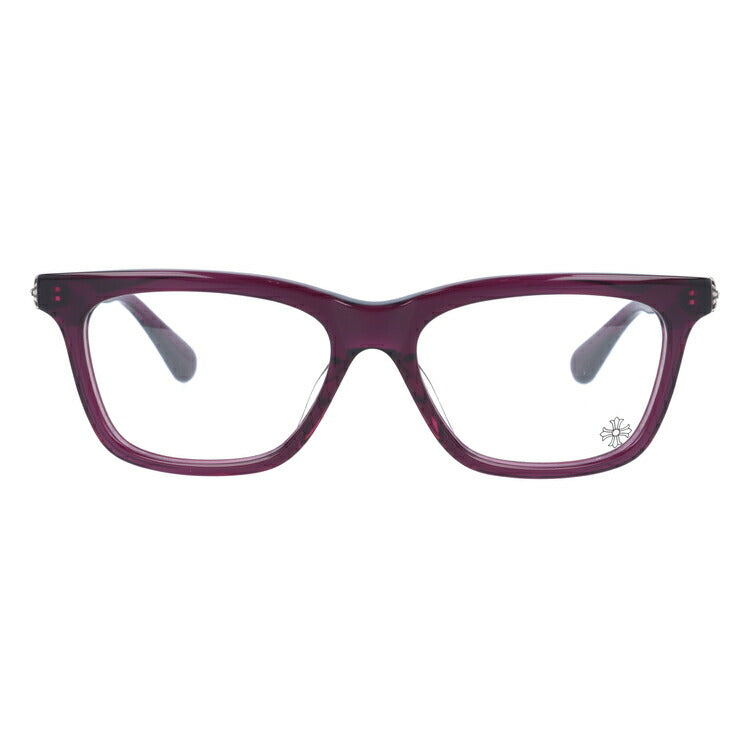 クロムハーツ メガネ 度付き 度なし 伊達メガネ 眼鏡 メガネフレーム CHROME HEARTS レギュラーフィット RESURECTUM DP Deep Purple 51サイズ ウェリントン型 日本製 フローラル ユニセックス メンズ レディース 紫外線 UVカット ラッピング無料