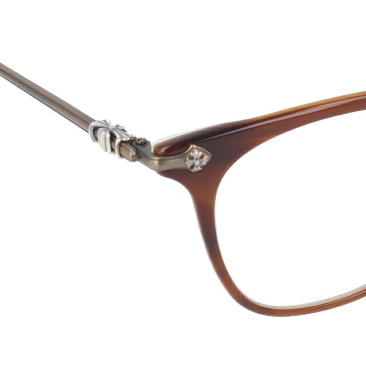 クロムハーツ メガネ 度付き 度なし 伊達メガネ 眼鏡 メガネフレーム CHROME HEARTS SHAGASS 51 DTB/OG Demi Tort Bone/Old Gold 51サイズ ウェリントン型 日本製 フローラル ユニセックス メンズ レディース 紫外線 UVカット ラッピング無料