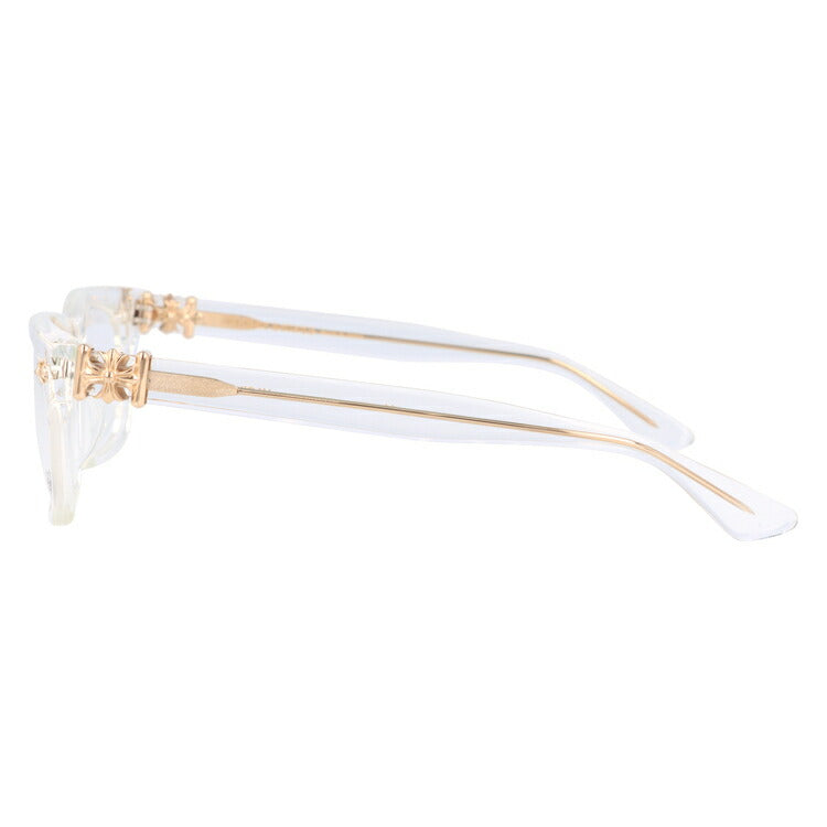 クロムハーツ メガネ 度付き 度なし 伊達メガネ 眼鏡 メガネフレーム CHROME HEARTS レギュラーフィット VAGILANTE CRYS Crystal 54サイズ スクエア型 日本製 フローラル ユニセックス メンズ レディース 紫外線 UVカット ラッピング無料