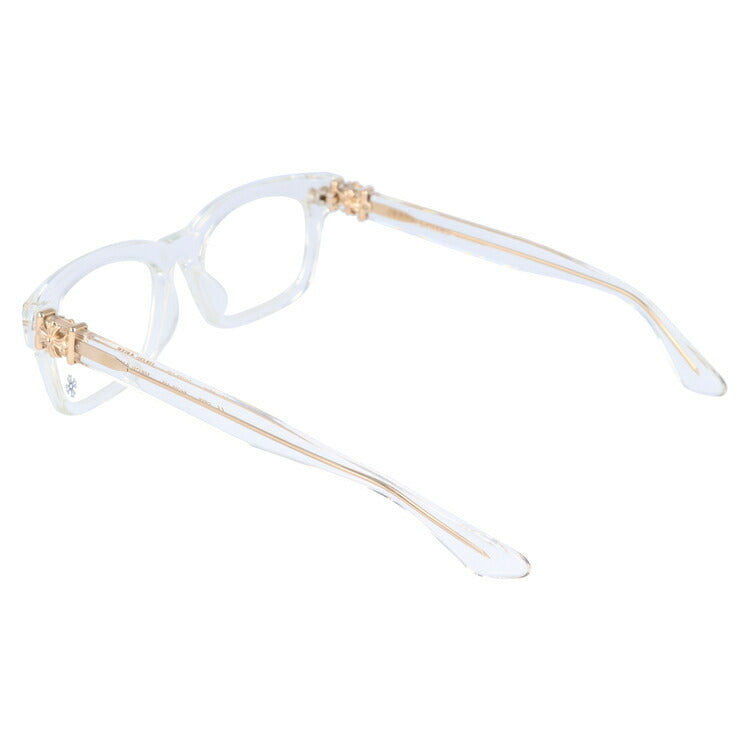 クロムハーツ メガネ 度付き 度なし 伊達メガネ 眼鏡 メガネフレーム CHROME HEARTS レギュラーフィット VAGILANTE CRYS Crystal 54サイズ スクエア型 日本製 フローラル ユニセックス メンズ レディース 紫外線 UVカット ラッピング無料