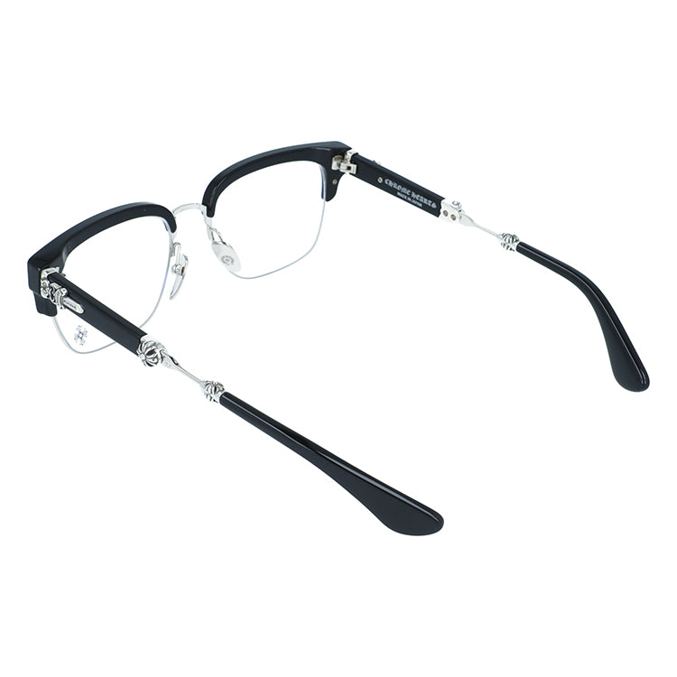 クロムハーツ メガネフレーム 伊達メガネ CHROME HEARTS EVAGILIST-BK/SS 53サイズ ブロー ユニセックス メンズ レディース 日本製 CHクロス ダガー (コピー)