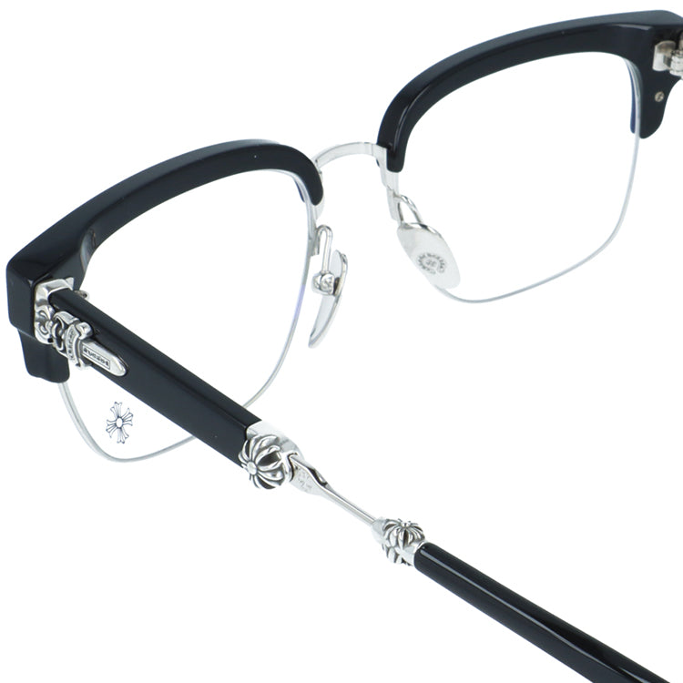 クロムハーツ メガネフレーム 伊達メガネ CHROME HEARTS EVAGILIST-BK/SS 53サイズ ブロー ユニセックス メンズ レディース 日本製 CHクロス ダガー (コピー)
