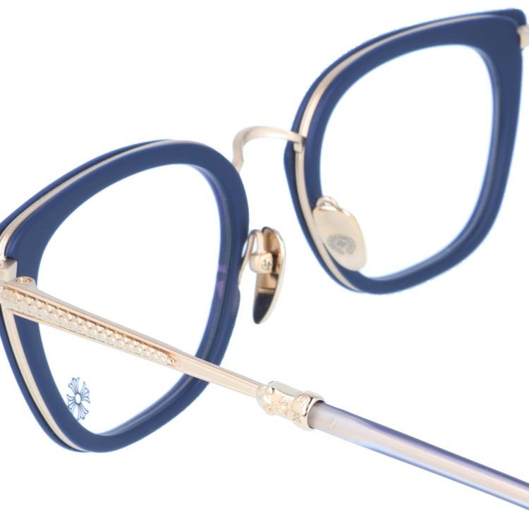 クロムハーツ メガネフレーム 伊達メガネ CHROME HEARTS STRAPADICTOME MPCK/MGP 51サイズ ウェリントン ユニセックス メンズ レディース 日本製