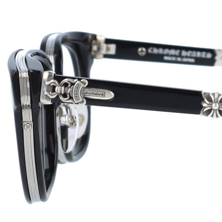 クロムハーツ メガネフレーム 伊達メガネ CHROME HEARTS DUCK BUTTER BK/SS 52サイズ ウェリントン ユニセックス メンズ レディース