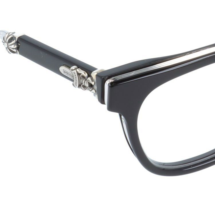 クロムハーツ メガネフレーム 伊達メガネ CHROME HEARTS DUCK BUTTER BK/SS 52サイズ ウェリントン ユニセックス メンズ レディース