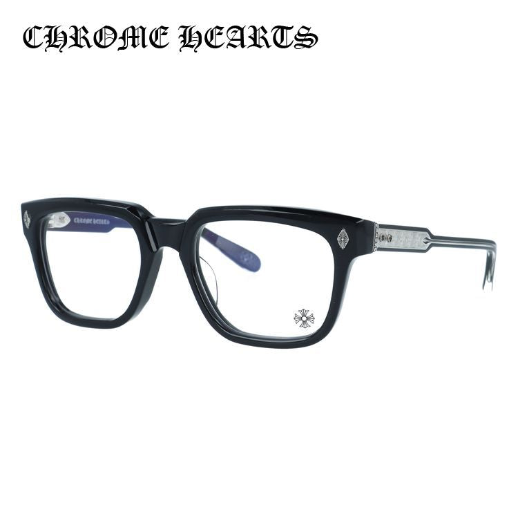 クロムハーツ メガネフレーム 伊達メガネ レギュラーフィット CHROME HEARTS AMBIDIXTROUS BK 53サイズ CHプラス ウェリントン型 ユニセックス メンズ レディース