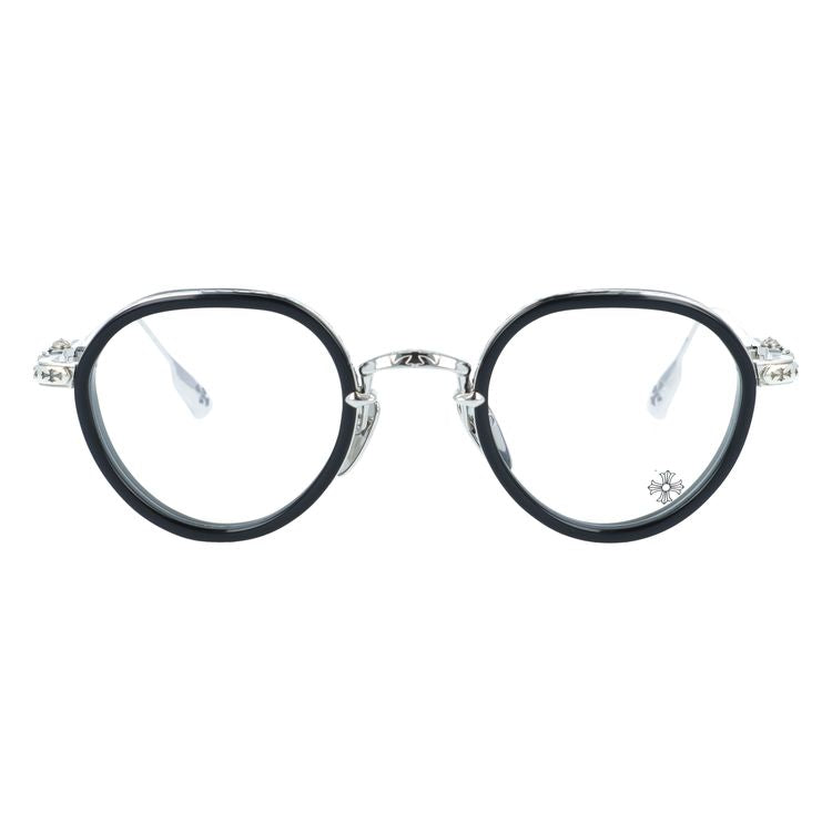 クロムハーツ メガネフレーム 伊達メガネ CHROME HEARTS SEX T-9 BK/SS 47サイズ CHクロス ボストン型 ユニセックス メンズ レディース