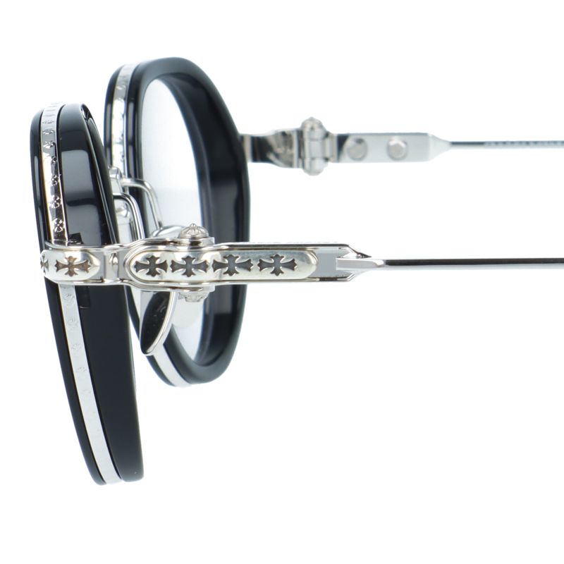 クロムハーツ メガネフレーム 伊達メガネ CHROME HEARTS SEX T-9 BK/SS 47サイズ CHクロス ボストン型 ユニセックス メンズ レディース