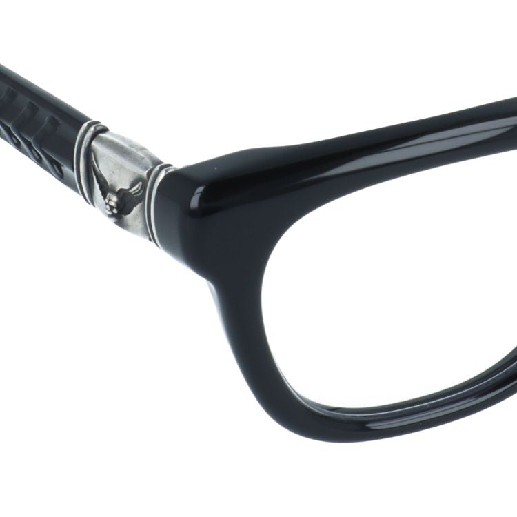 クロムハーツ メガネフレーム 伊達メガネ アジアンフィット CHROME HEARTS WELL HELL YEAH BK 51サイズ スカル ウェリントン型 ユニセックス メンズ レディース