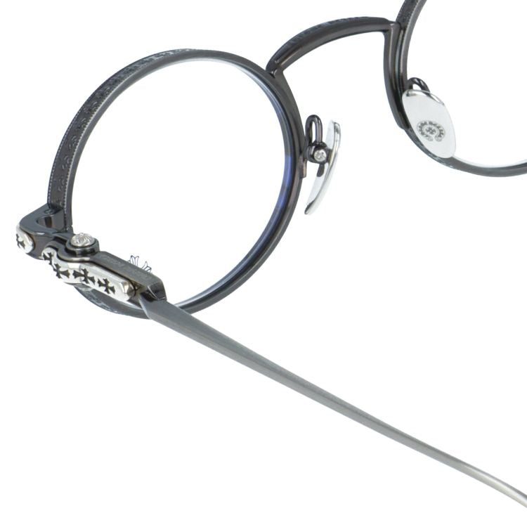 クロムハーツ メガネフレーム 伊達メガネ CHROME HEARTS HONEY DIPPED PWR 48サイズ CHクロス オーバル型 ユニセックス メンズ レディース