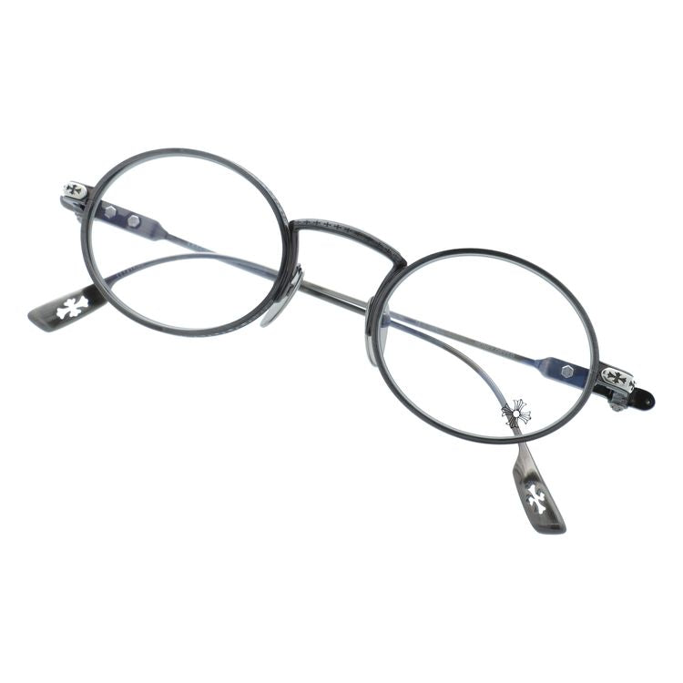 クロムハーツ メガネフレーム 伊達メガネ CHROME HEARTS HONEY DIPPED PWR 48サイズ CHクロス オーバル型 ユニセックス メンズ レディース