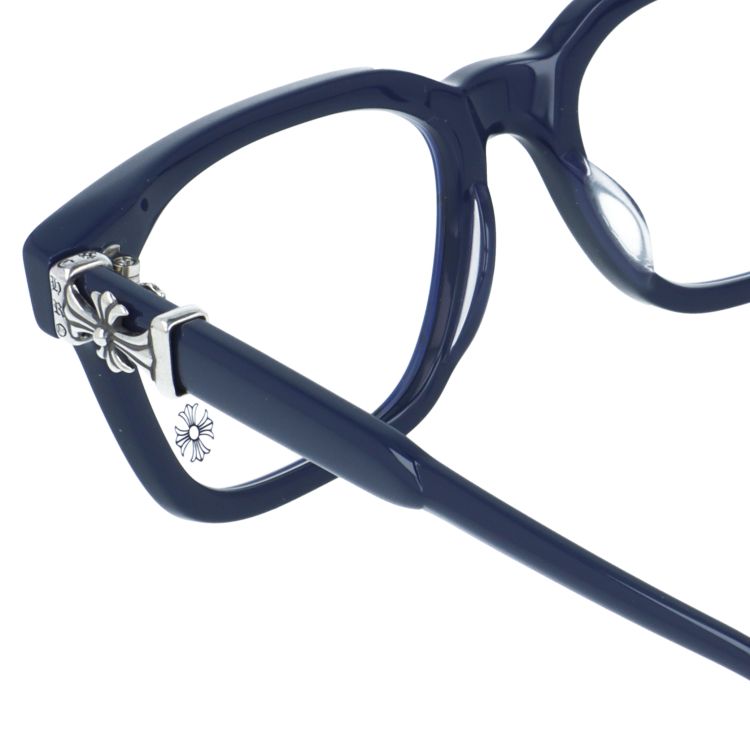クロムハーツ メガネフレーム 伊達メガネ アジアンフィット CHROME HEARTS COX UCKER PCK 52サイズ CHクロス ウェリントン型 ユニセックス メンズ レディース