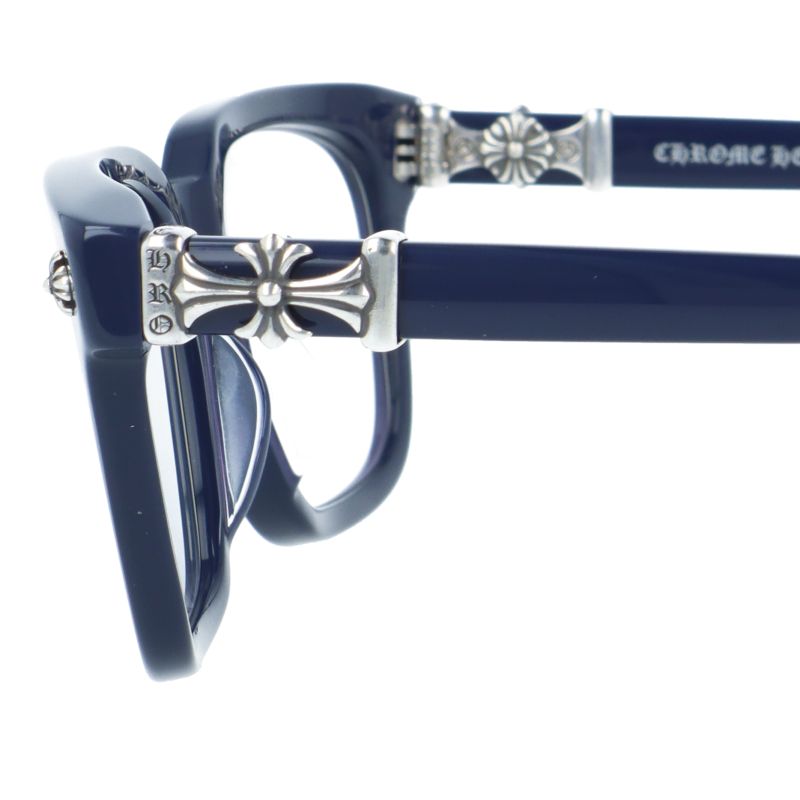 クロムハーツ メガネフレーム 伊達メガネ アジアンフィット CHROME HEARTS COX UCKER PCK 52サイズ CHクロス ウェリントン型 ユニセックス メンズ レディース