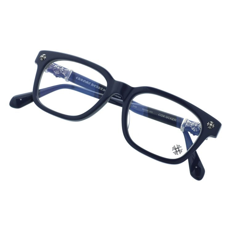 クロムハーツ メガネフレーム 伊達メガネ アジアンフィット CHROME HEARTS COX UCKER PCK 52サイズ CHクロス ウェリントン型 ユニセックス メンズ レディース