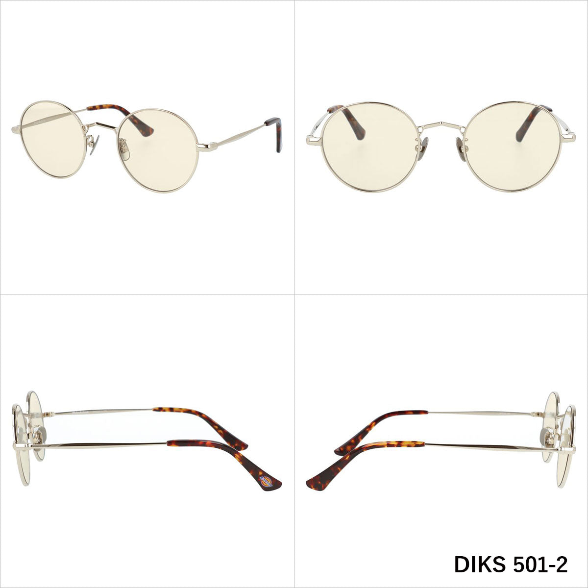 ディッキーズ サングラス アジアンフィット(フルフィット) 調整可能ノーズパッド(クリングス) Dickies DIKS 501 全3カラー 49サイズ 国内正規品 ラウンド型 ユニセックス メンズ レディース