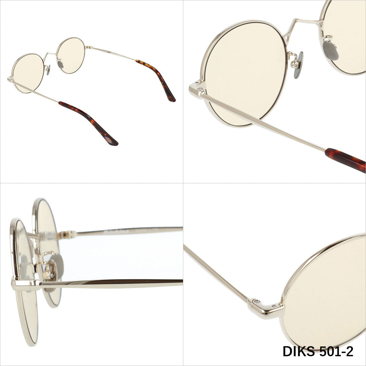 ディッキーズ サングラス アジアンフィット(フルフィット) 調整可能ノーズパッド(クリングス) Dickies DIKS 501 全3カラー 49サイズ 国内正規品 ラウンド型 ユニセックス メンズ レディース
