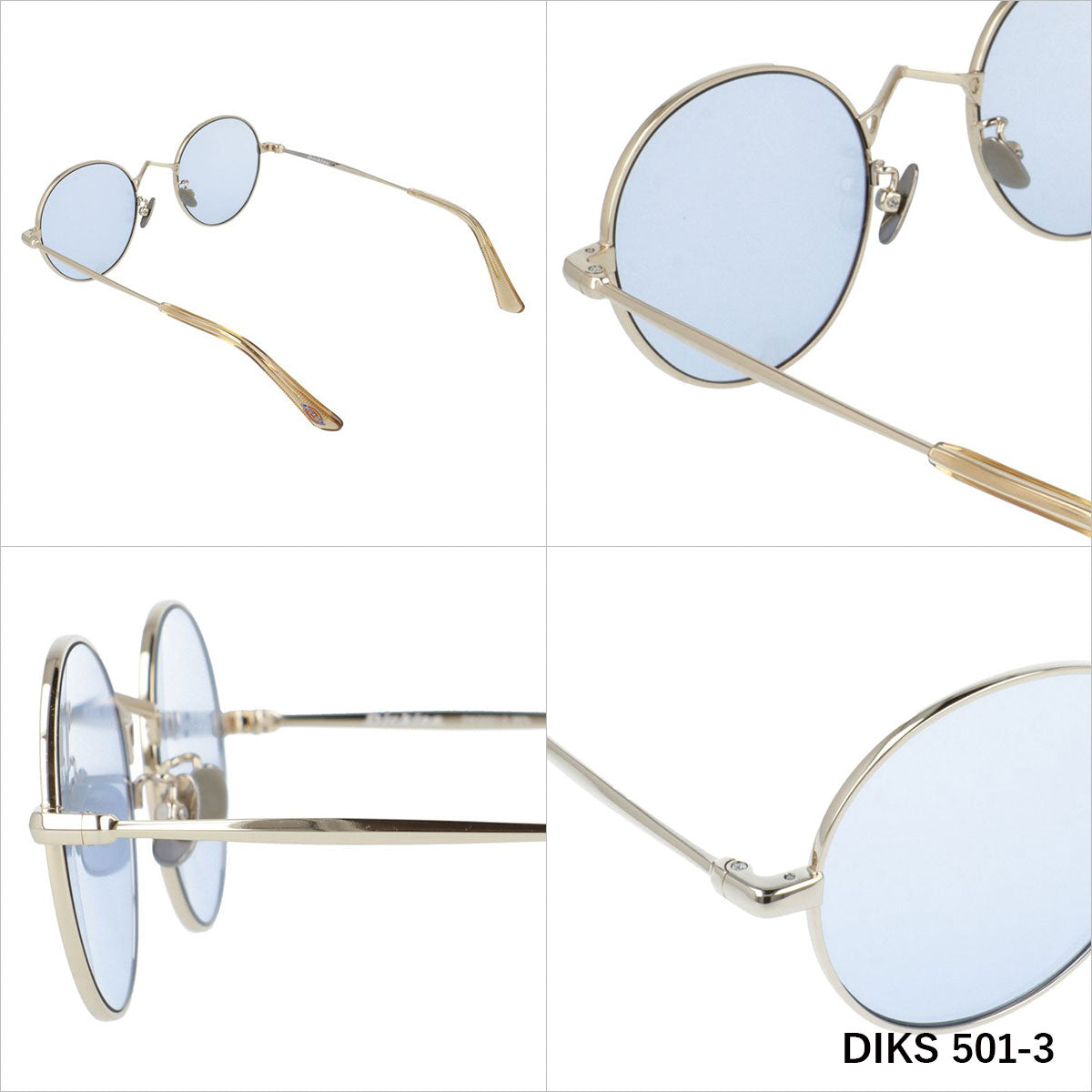 ディッキーズ サングラス アジアンフィット(フルフィット) 調整可能ノーズパッド(クリングス) Dickies DIKS 501 全3カラー 49サイズ 国内正規品 ラウンド型 ユニセックス メンズ レディース
