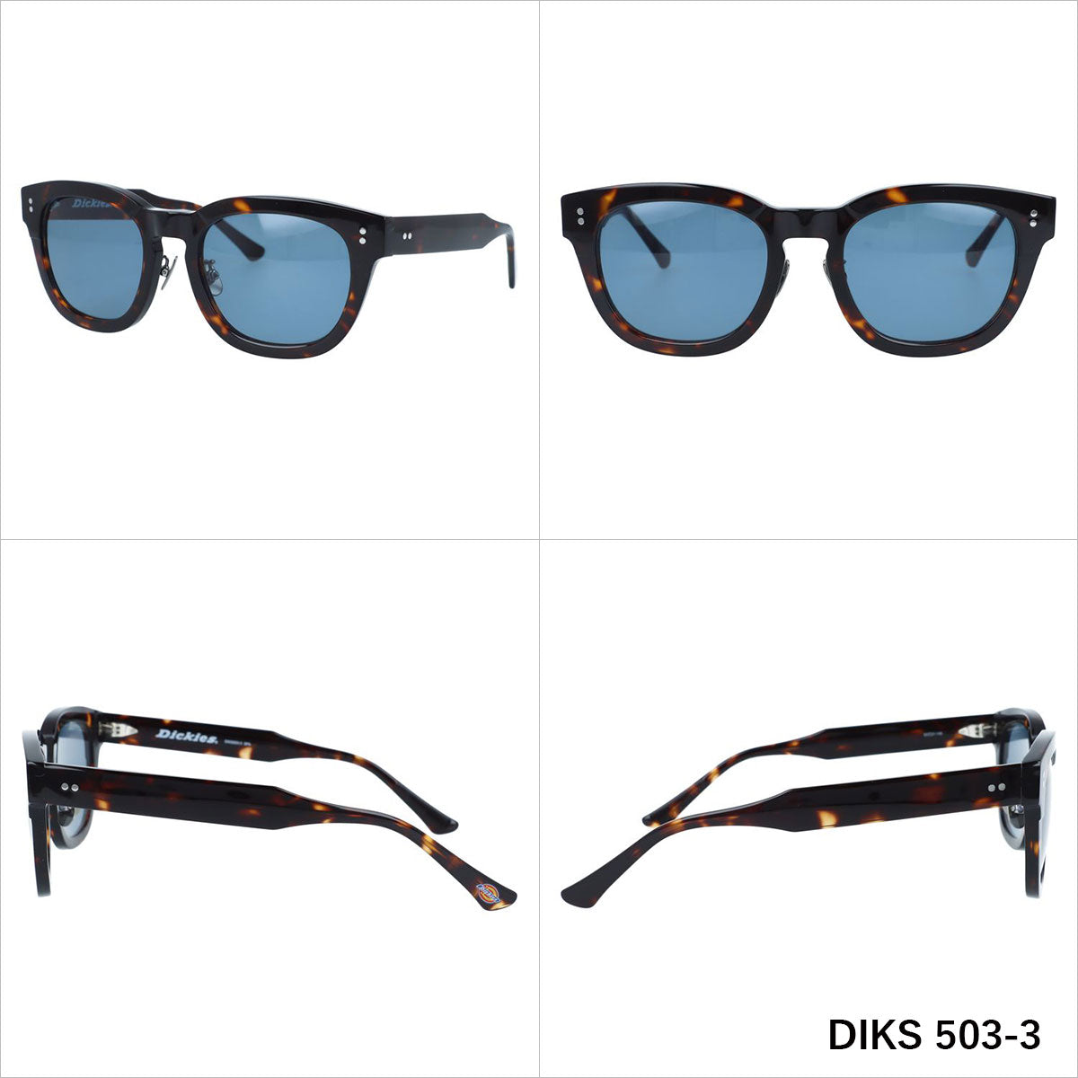 ディッキーズ サングラス アジアンフィット(フルフィット) 調整可能ノーズパッド(クリングス) Dickies DIKS 503 全3カラー 53サイズ 国内正規品 ウェリントン型 ユニセックス メンズ レディース