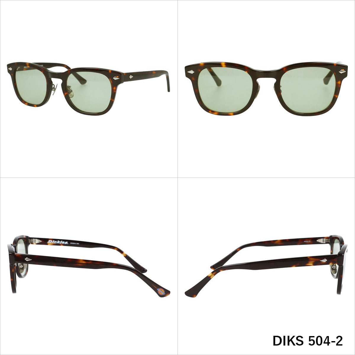 ディッキーズ サングラス アジアンフィット(フルフィット) 調整可能ノーズパッド(クリングス) Dickies DIKS 504 全3カラー 49サイズ 国内正規品 ウェリントン型 ユニセックス メンズ レディース