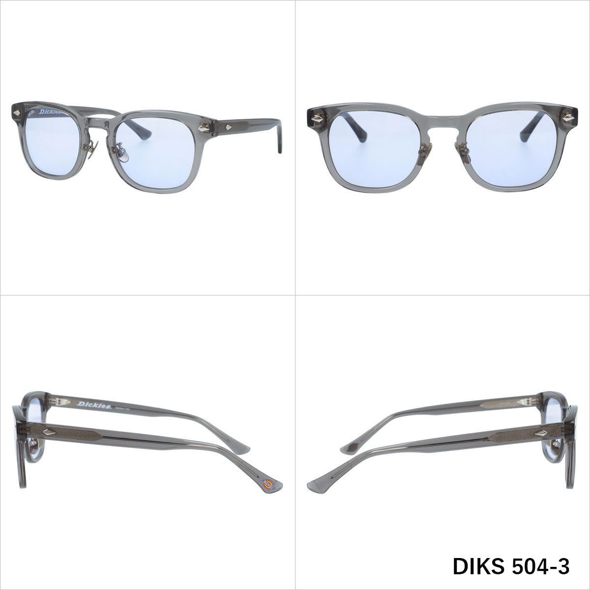ディッキーズ サングラス アジアンフィット(フルフィット) 調整可能ノーズパッド(クリングス) Dickies DIKS 504 全3カラー 49サイズ 国内正規品 ウェリントン型 ユニセックス メンズ レディース
