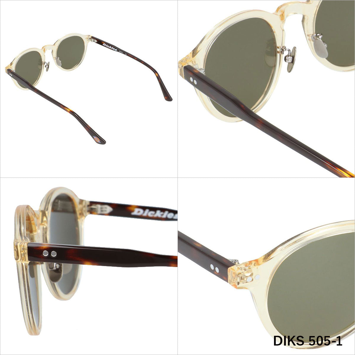 ディッキーズ サングラス アジアンフィット(フルフィット) 調整可能ノーズパッド(クリングス) Dickies DIKS 505 全3カラー 49サイズ 国内正規品 ボストン型 ユニセックス メンズ レディース