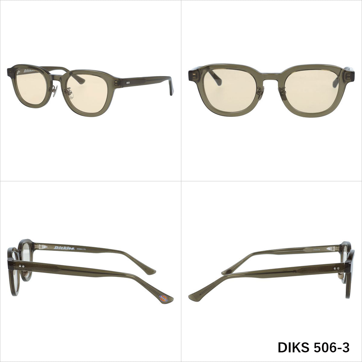 ディッキーズ サングラス アジアンフィット(フルフィット) 調整可能ノーズパッド(クリングス) Dickies DIKS 506 全3カラー 47サイズ 国内正規品 ウェリントン型 ユニセックス メンズ レディース