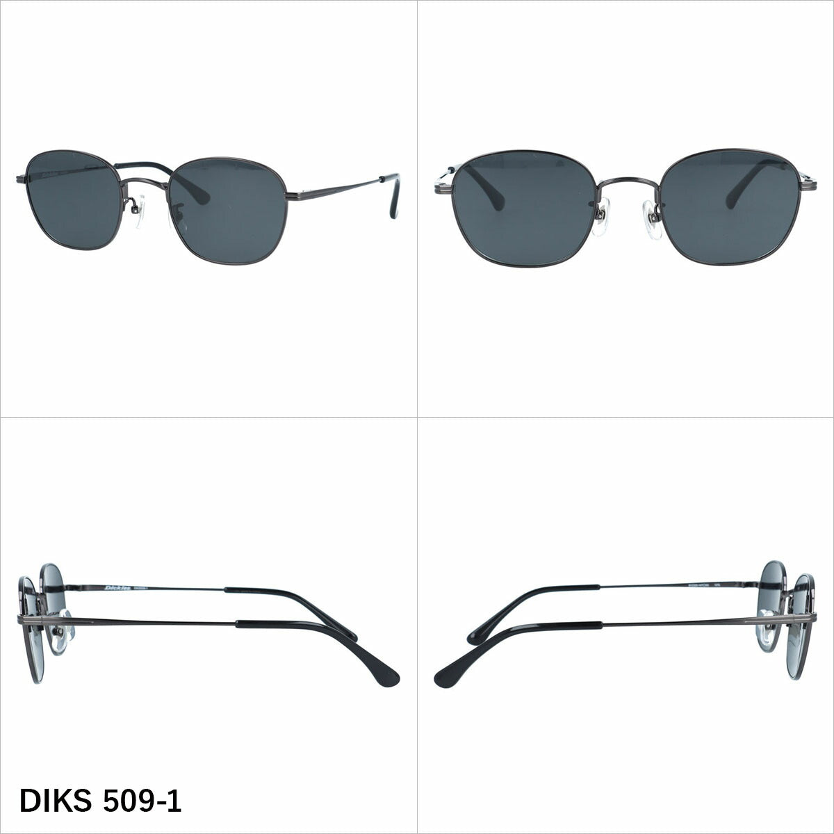 ディッキーズ サングラス 偏光サングラス アジアンフィット(フルフィット) 調整可能ノーズパッド(クリングス) Dickies DIKS 509 51サイズ 全3カラー スクエア型 ユニセックス メンズ レディース