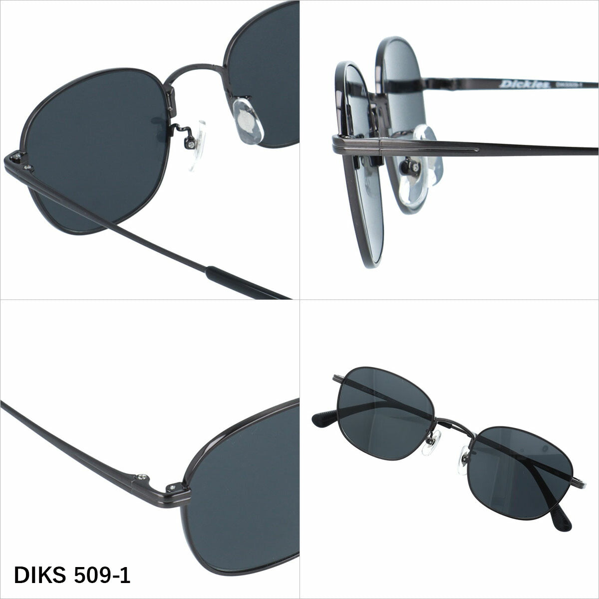 ディッキーズ サングラス 偏光サングラス アジアンフィット(フルフィット) 調整可能ノーズパッド(クリングス) Dickies DIKS 509 51サイズ 全3カラー スクエア型 ユニセックス メンズ レディース
