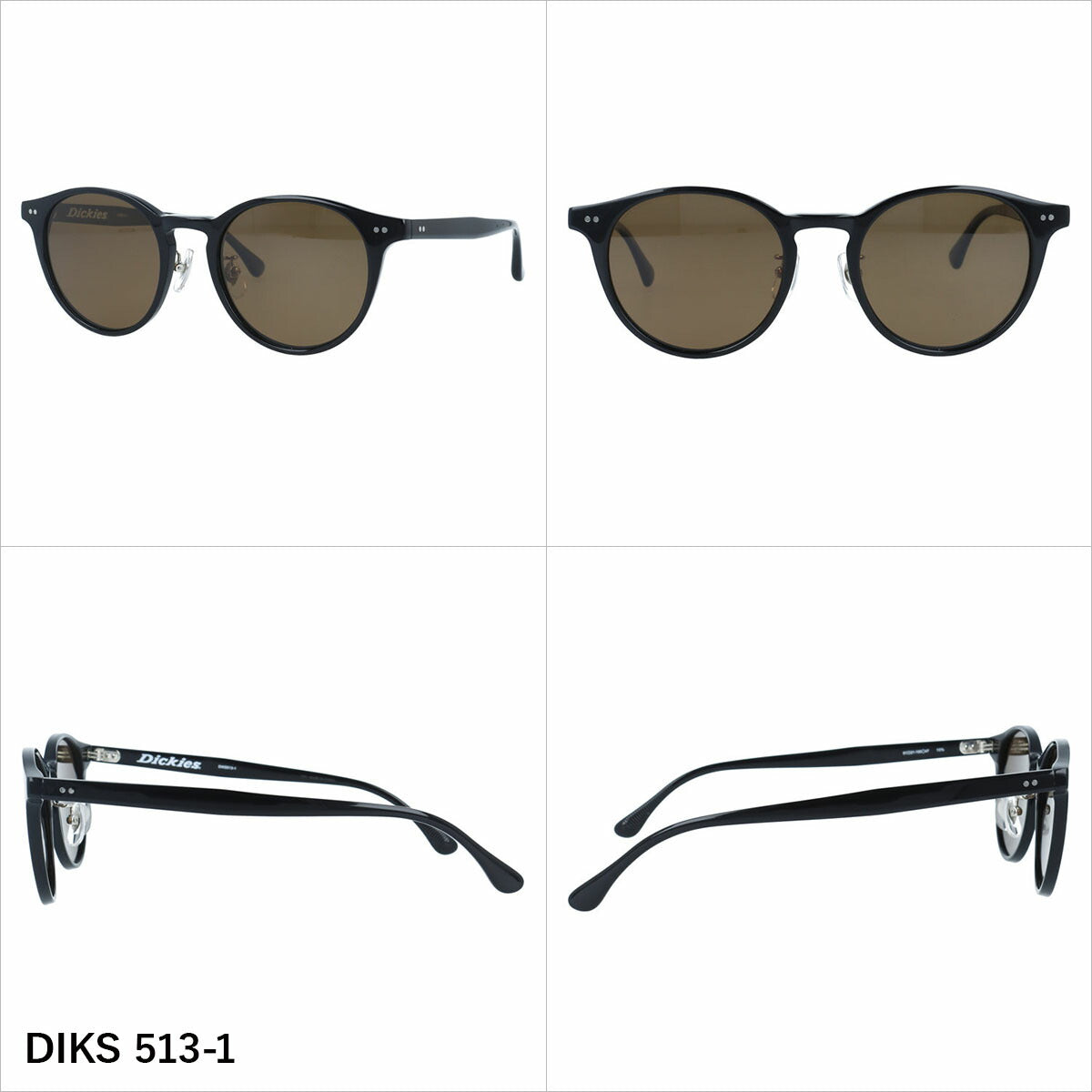 ディッキーズ サングラス 偏光サングラス アジアンフィット(フルフィット) 調整可能ノーズパッド(クリングス) Dickies DIKS 513 51サイズ 全3カラー ボストン型 ユニセックス メンズ レディース