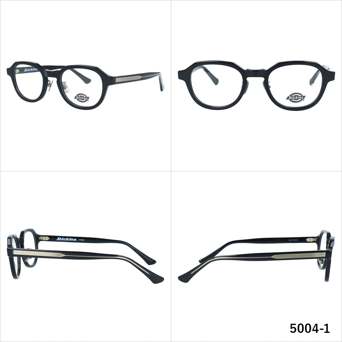 ディッキーズ メガネフレーム 伊達メガネ 調整可能ノーズパッド(クリングス) チタンパッド Dickies DKF 5004 49サイズ クラウンパント型 ユニセックス メンズ レディース