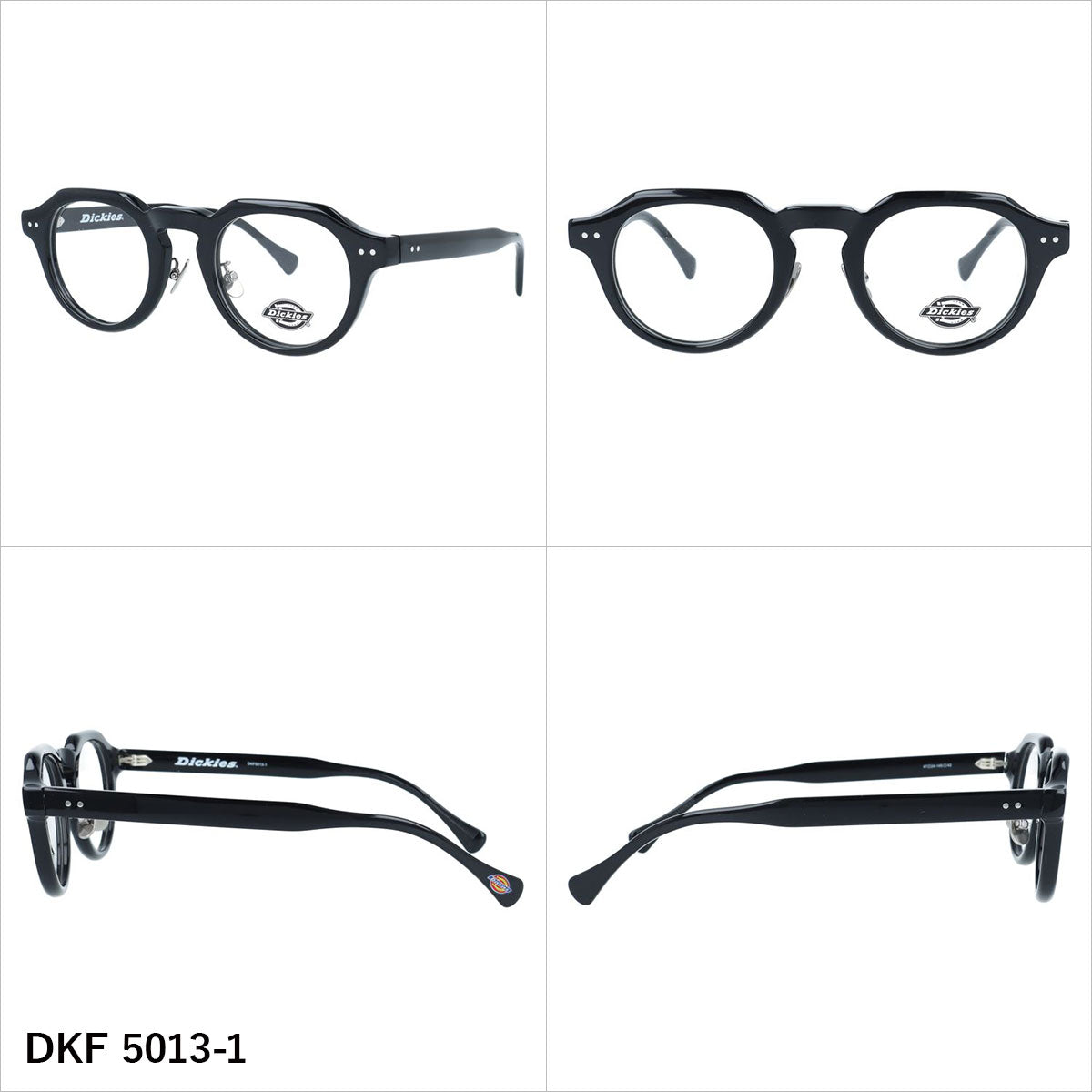 ディッキーズ メガネフレーム 伊達メガネ アジアンフィット(フルフィット) 調整可能ノーズパッド(クリングス) Dickies DKF 5013 47サイズ 全3カラー クラウンパント型 ユニセックス メンズ レディース