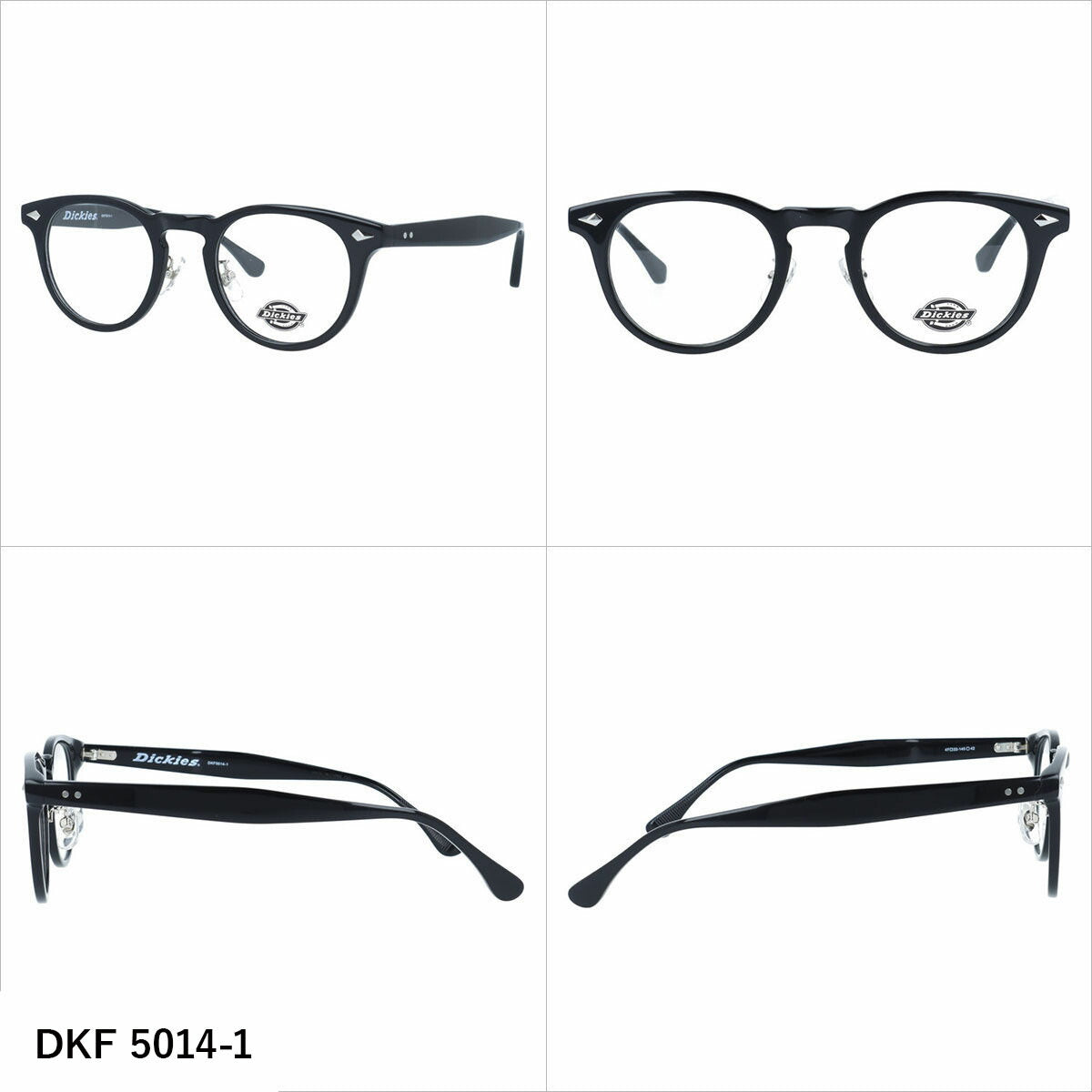 ディッキーズ メガネフレーム 伊達メガネ アジアンフィット(フルフィット) 調整可能ノーズパッド クリングス Dickies DKF 5014 47サイズ 全3カラー ボストン型 ユニセックス メンズ レディース