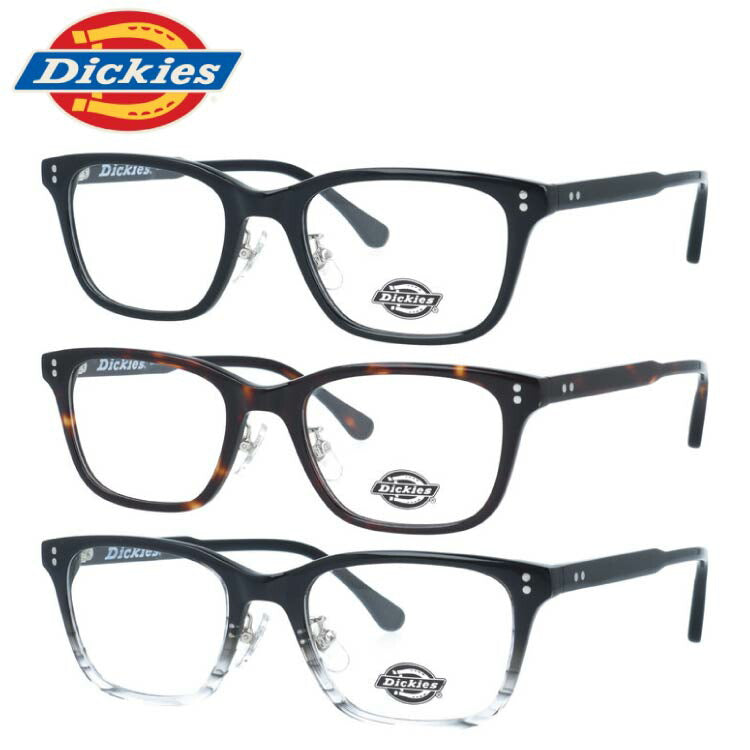 ディッキーズ メガネフレーム 伊達メガネ アジアンフィット(フルフィット) 調整可能ノーズパッド クリングス Dickies DKF 5016 51サイズ 全3カラー スクエア型 ベヨネッタ型 ユニセックス メンズ レディース