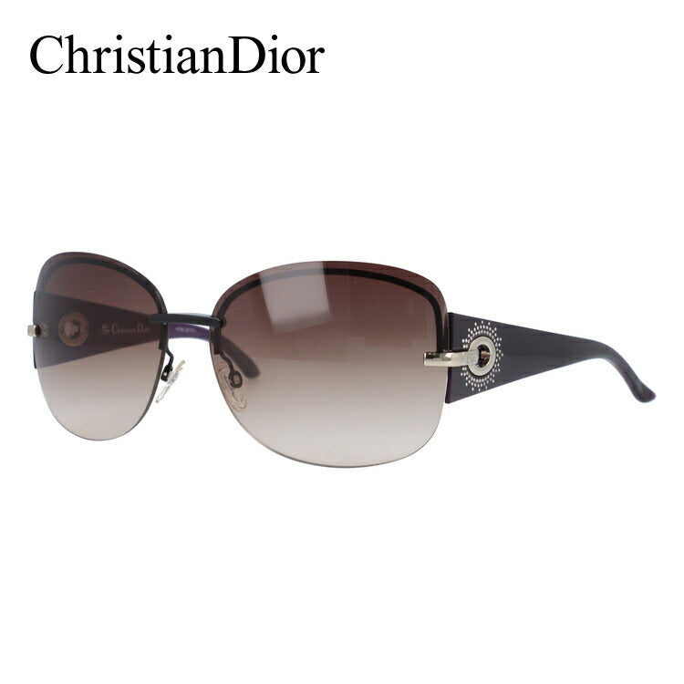 【訳あり】クリスチャン・ディオール Christian Dior サングラス DIOR PRECIEUSEF KGH/QX 64 ブラック/パープル(ノーズパッド調節可能) レディース UVカット 紫外線 ラッピング無料