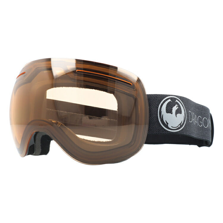 調光 スノーゴーグル スキー スノーボード スノボ 球面ダブルレンズ フレームレス リムレス メンズ レディース ウィンタースポーツ 曇り防止 曇り止め 誕生日 プレゼント DRAGON ドラゴン X1 752-8339 男性 女性