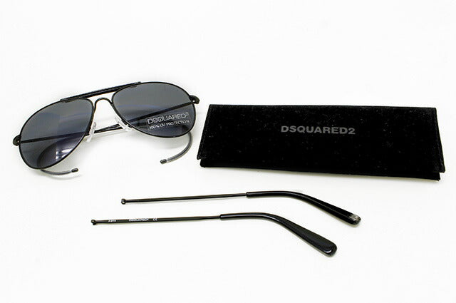 ディースクエアード サングラス DSQUARED2 DQ0144S 01A ブラック/グレー ティアドロップ メンズ レディース スクエア型 UVカット ラッピング無料