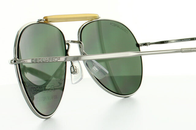 ディースクエアード サングラス DSQUARED2 DQ0144S 16N シルバー/グリーン ティアドロップ メンズ レディース スクエア型 UVカット ラッピング無料