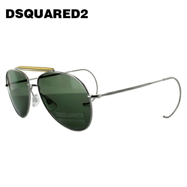 ディースクエアード サングラス DSQUARED2 DQ0144S 16N シルバー/グリーン ティアドロップ メンズ レディース スクエア型 UVカット ラッピング無料