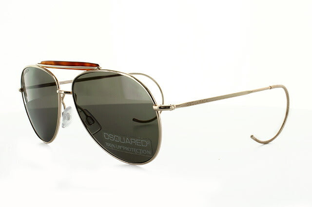 ディースクエアード サングラス DSQUARED2 DQ0144S 28J ゴールド/グレー ティアドロップ メンズ レディース スクエア型 UVカット ラッピング無料