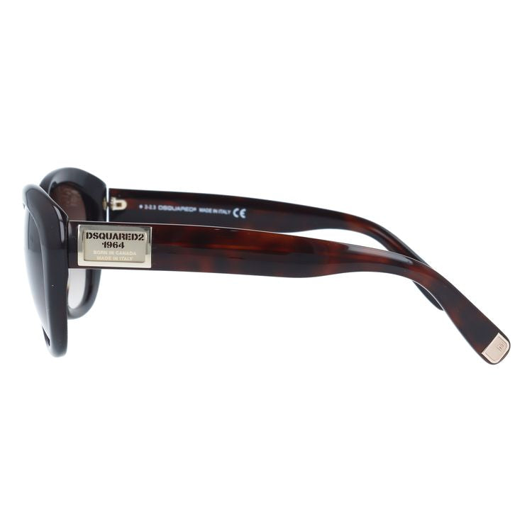 ディースクエアード サングラス DSQUARED2 DQ0146S 53F ダークトータス/ブラウングラデーション べっこう レディース スクエア型 UVカット ラッピング無料