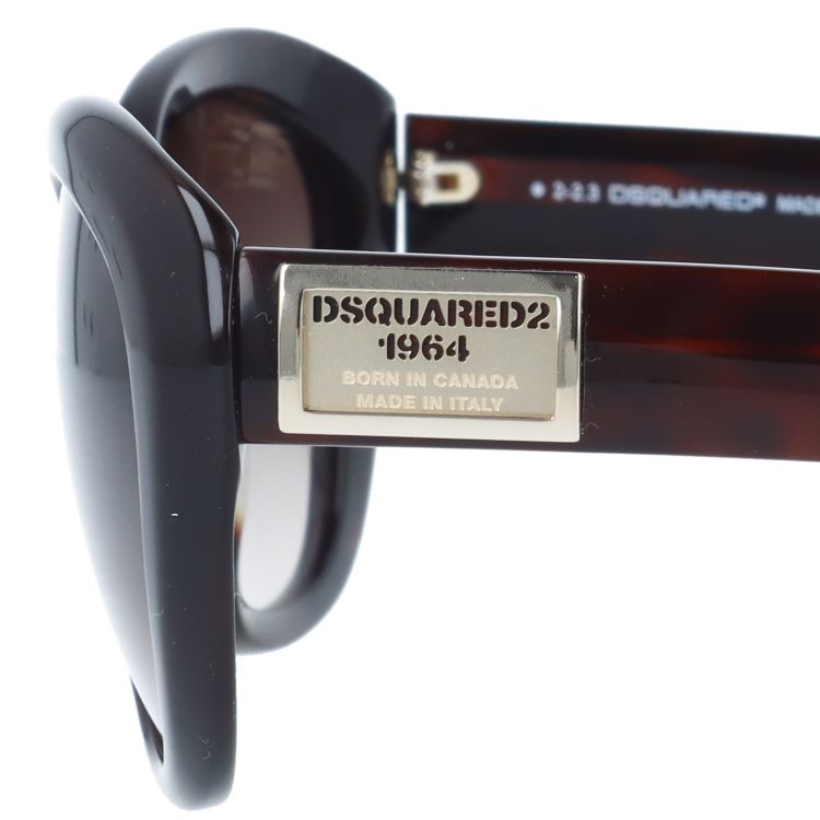ディースクエアード サングラス DSQUARED2 DQ0146S 53F ダークトータス/ブラウングラデーション べっこう レディース スクエア型 UVカット ラッピング無料