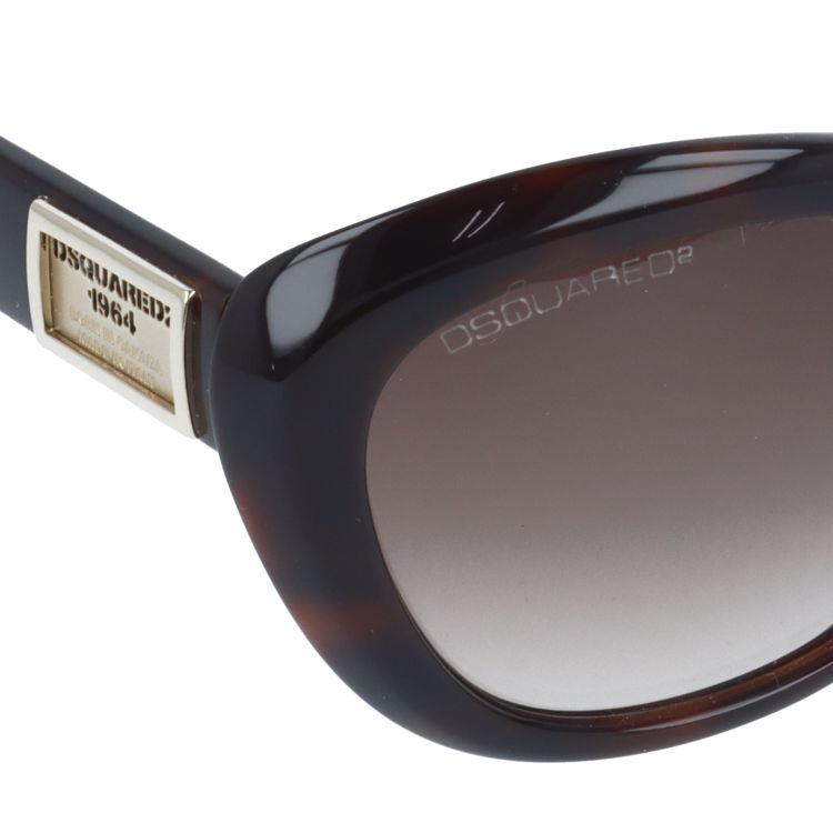 ディースクエアード サングラス DSQUARED2 DQ0146S 53F ダークトータス/ブラウングラデーション べっこう レディース スクエア型 UVカット ラッピング無料