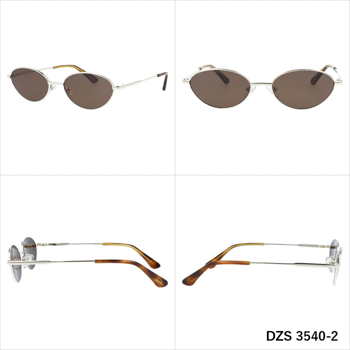 ダズリン サングラス アジアンフィット(フルフィット) 調整可能ノーズパッド(クリングス) dazzlin DZS 3540 54サイズ 全3カラー オーバル型 ユニセックス メンズ レディース