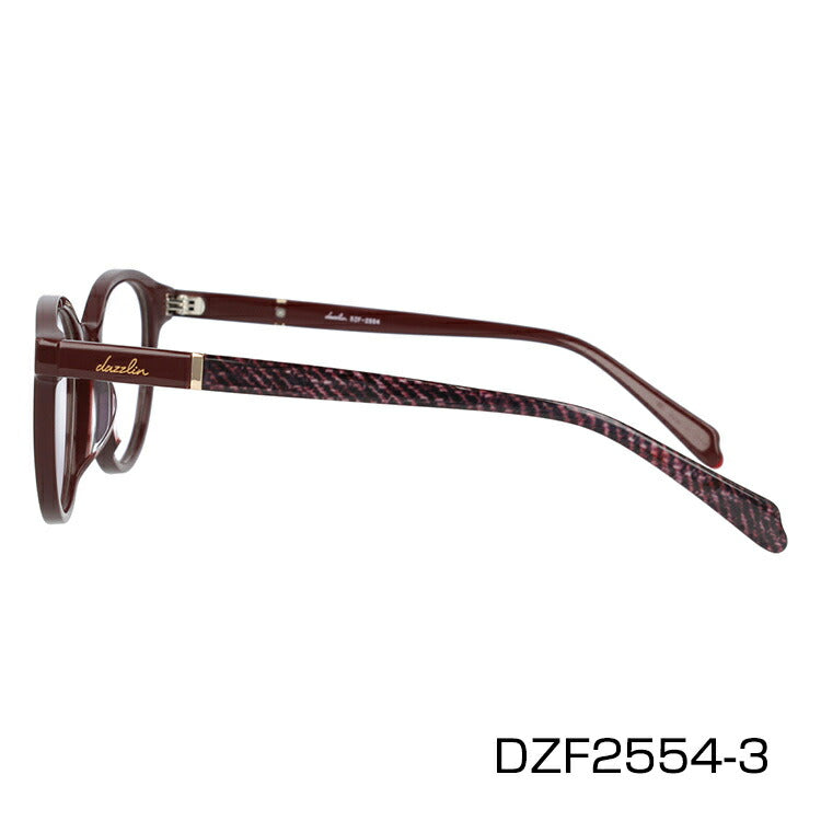 メガネ 眼鏡 おしゃれ dazzlin ダズリン DZF 2554 全4色 49サイズ オーバル型 レディース 女性 UVカット 紫外線 ブランド サングラス 伊達 ダテラッピング無料