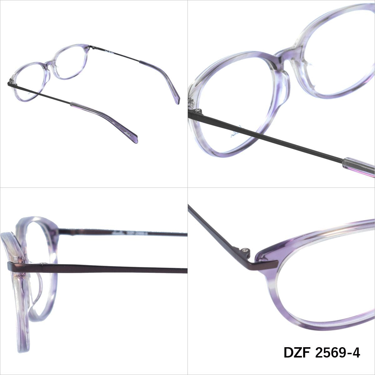 ダズリン メガネフレーム 伊達メガネ アジアンフィット dazzlin DZF 2569 全4カラー 54サイズ オーバル レディース 女性 UVカット 紫外線 ブランド サングラス 伊達 ダテ|老眼鏡・PCレンズ・カラーレンズ・遠近両用対応可能 ラッピング無料